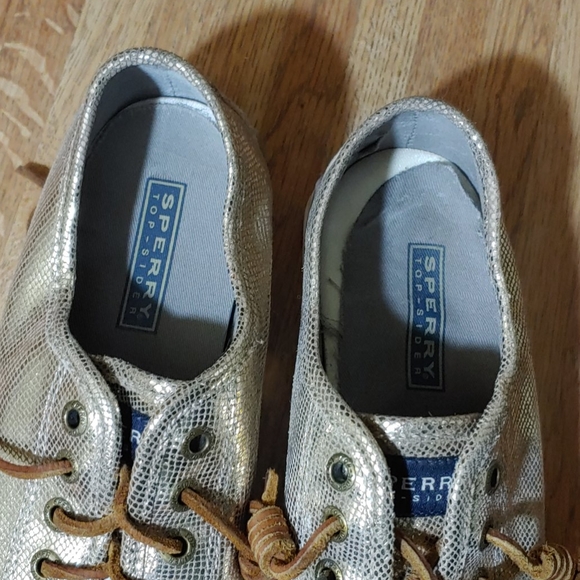 Sperry Seacoast Metallic Python Embossed Sneakers 6 - Picture 11 of 16
